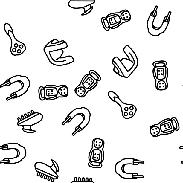 肩部按摩器矢量无缝模式图片下载