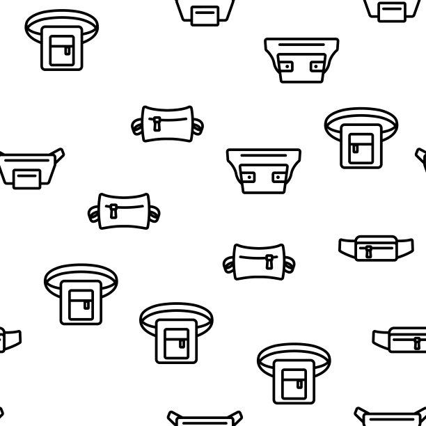 腰包配件矢量无缝模式图片下载