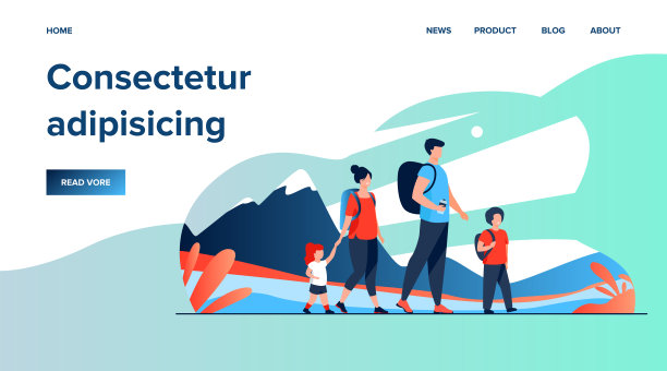 快乐活跃的家庭户外散步图片下载