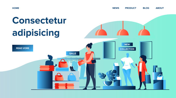 在服装店购物的女性顾客图片下载