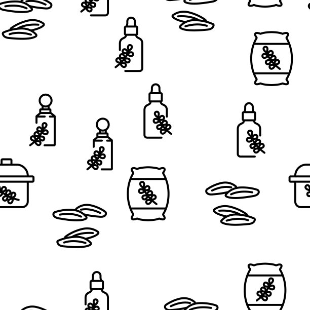 百里香植物产品载体无缝模式图片下载