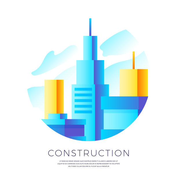 抽象建筑纹章矢量设计图片下载