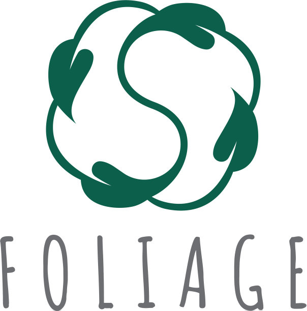 绿叶叶圈线自然生态标志图片下载