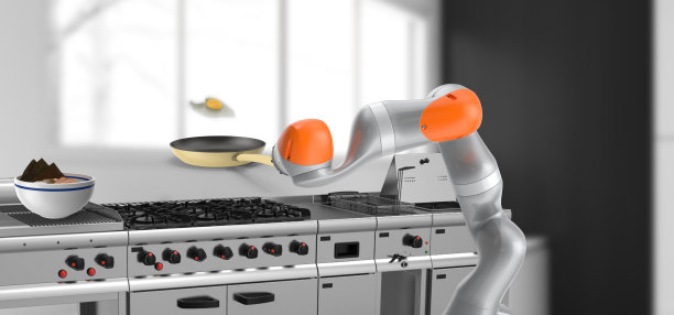 智能食品行业的未来科技趋势。自动化人工智能机器人手臂机器在餐厅、厨房中用于精准味觉，节省损耗、盈利，代替工作，充当厨师图片下载