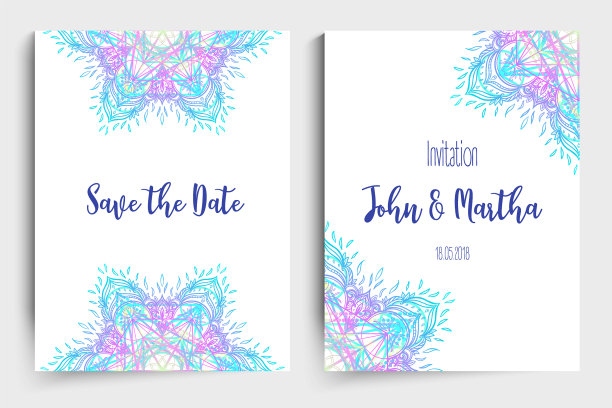 伸展和力量瑜伽卡设计丰富多彩图片下载