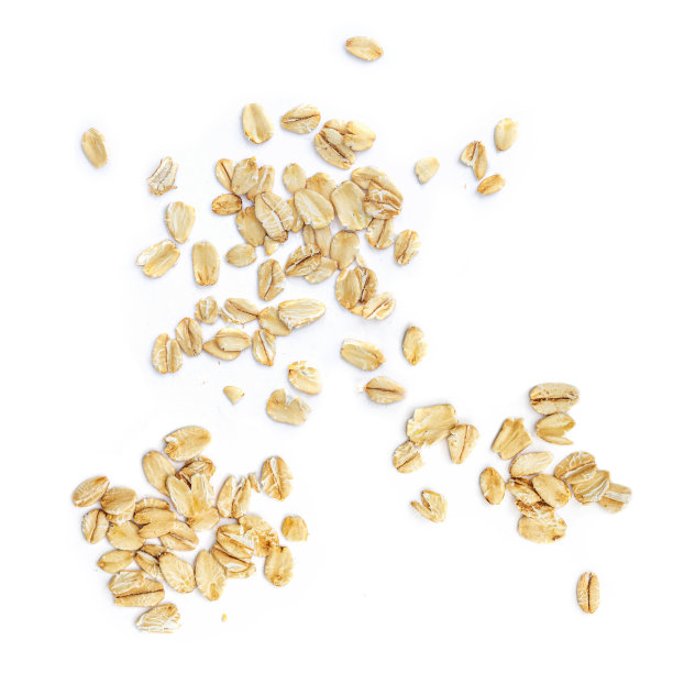 燕麦片孤立在白色背景上。一堆燕麦片俯视图图片下载