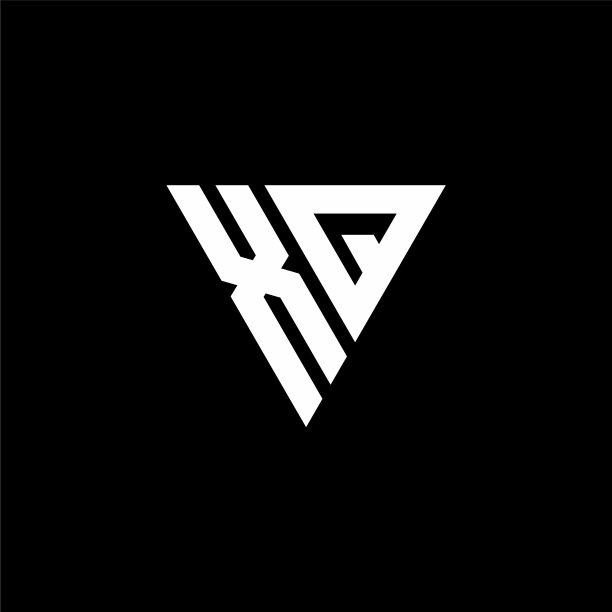 Xq标志用字母组合成三角形形状图片下载