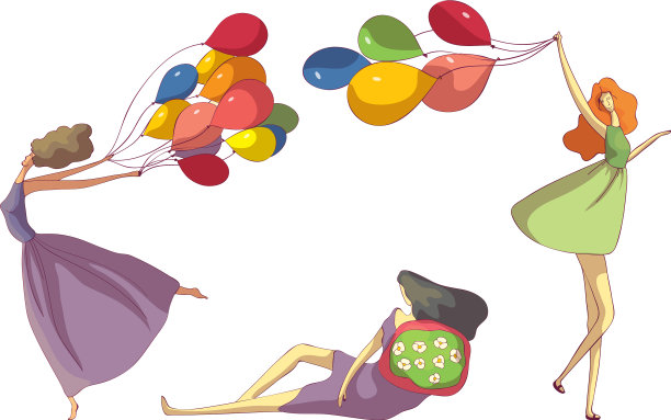 年轻的女人捧着花束图片下载