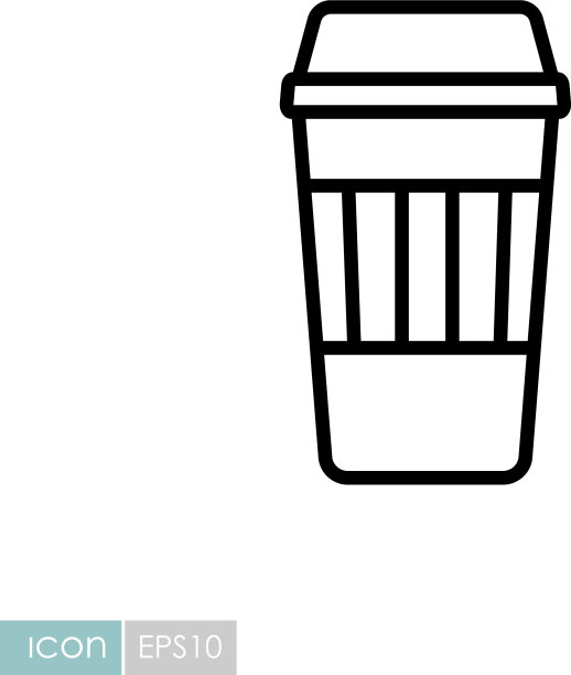 外卖纸咖啡杯图标图片下载