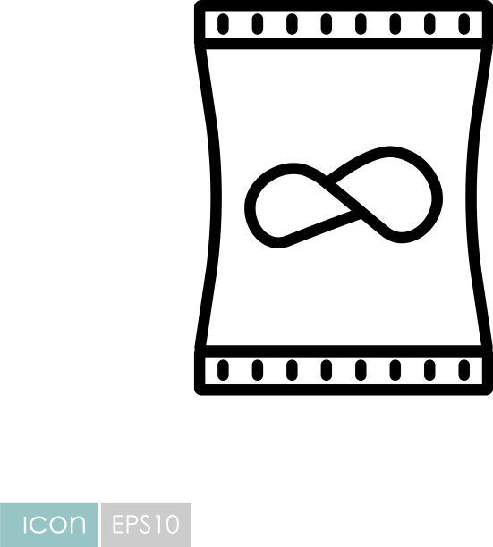 薯片袋图标快餐标志图片下载