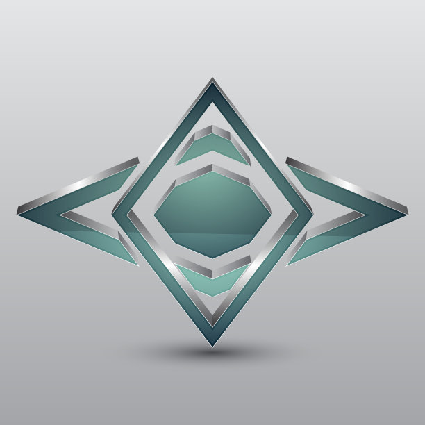 三维标志分为几何菱形图片下载