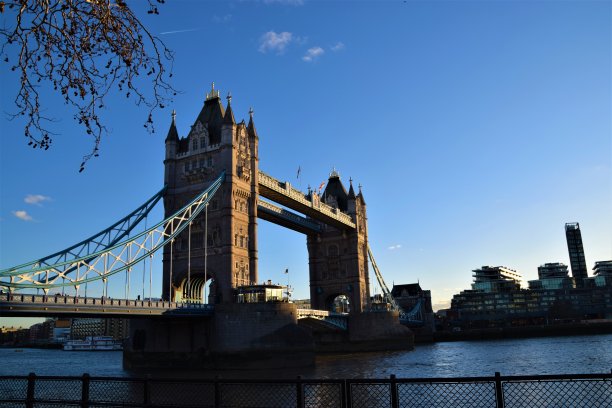 英国伦敦塔桥和泰晤士河图片下载