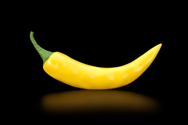 黄辣椒辣椒。3d渲染图片下载