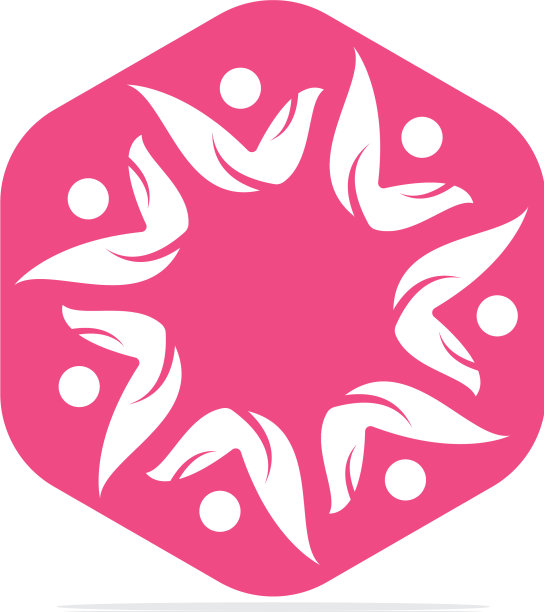 社区抽象logo快乐的人logo图片下载