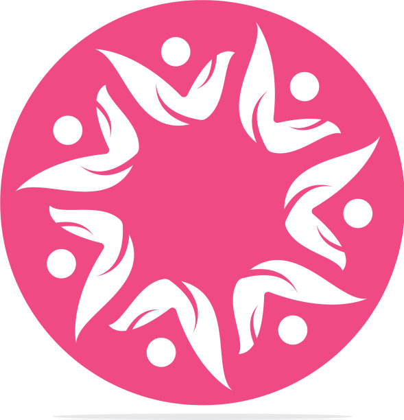 社区抽象logo快乐的人logo图片下载