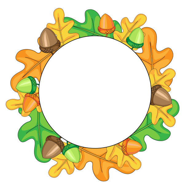 橡树叶和橡子图片下载