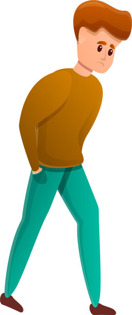 伤心解雇学生图标卡通风格图片下载