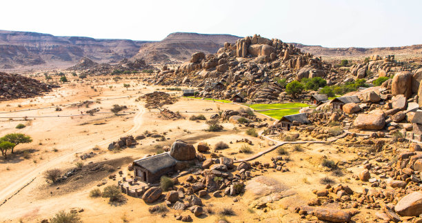 鸟瞰图，费希河峡谷，纳米比亚图片下载