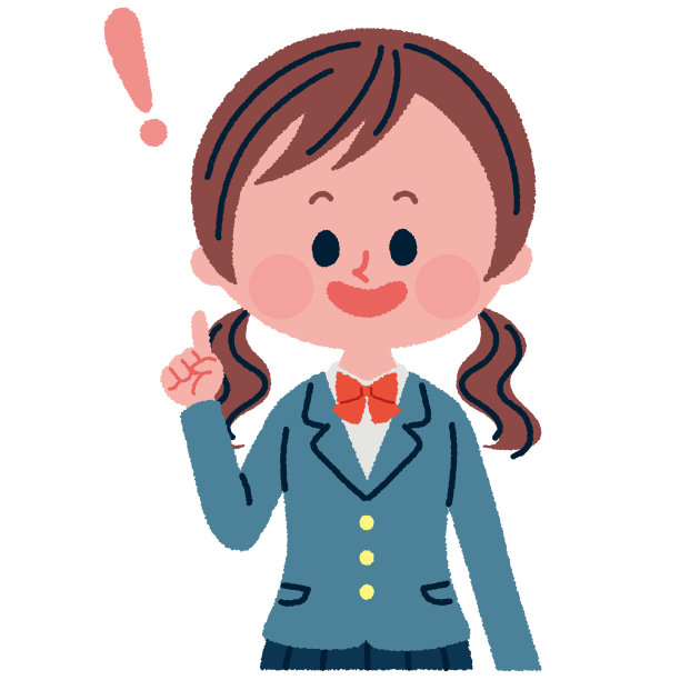 一个微笑的女学生的插图图片下载
