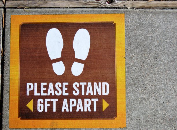 COVID-19规则、标志、社交距离图片下载
