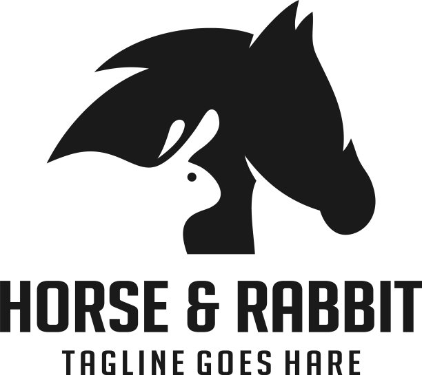 马和兔头的标志图片下载