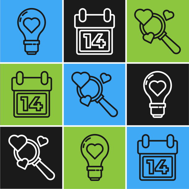 设线心形灯在灯泡里搜心图片下载