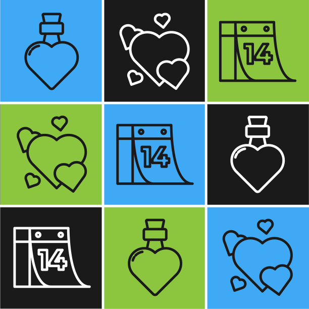 设行瓶用爱情药水日历用图片下载