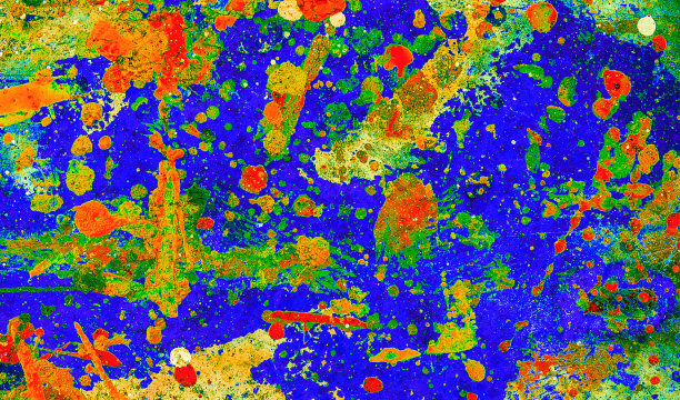 彩色的水滴颜色在地板上为背景图片下载
