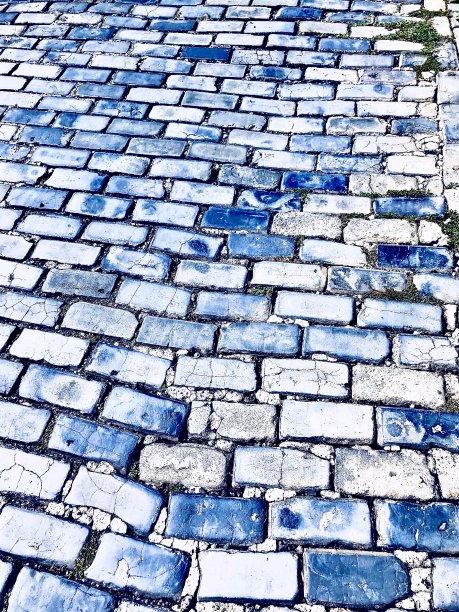 街道鹅卵石小径波多黎各圣胡安图片下载