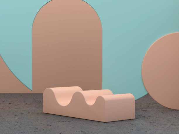 有拱门和空讲台的最小场景图片下载