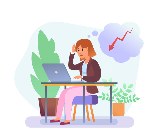 用笔记本电脑工作的问题少女图片下载