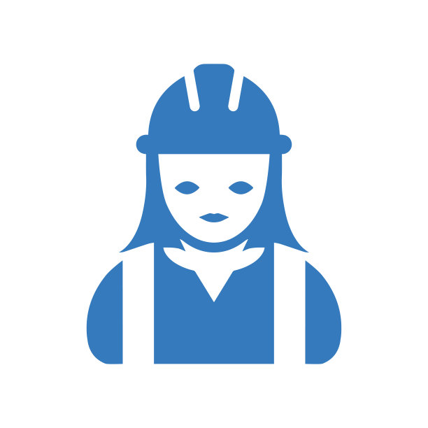 建造者，承包商，工人图标/蓝色图片下载