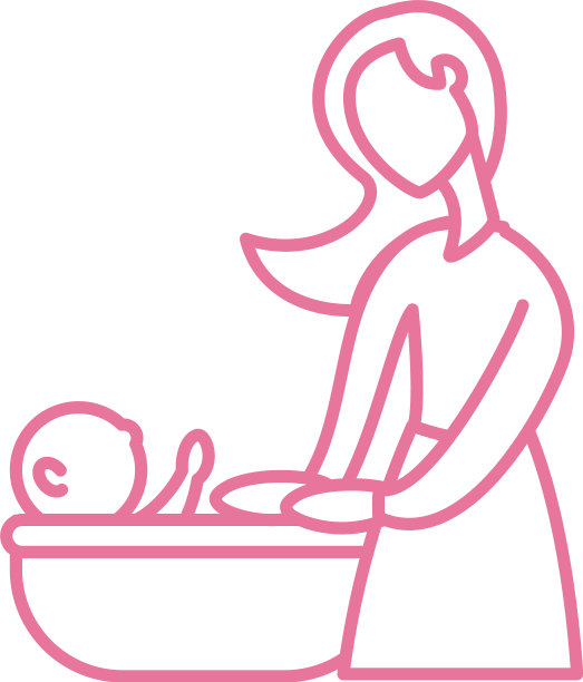 女人与bataking沐浴线风格的图标图片下载