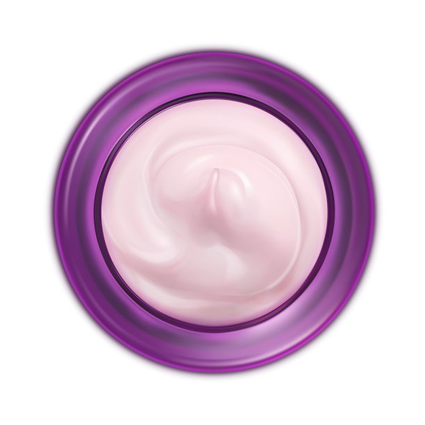 打开一罐面霜往上看。矢量3d现实插图孤立在白色背景。图片下载