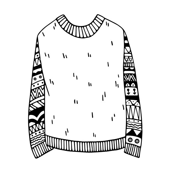 圣诞涂鸦元素-毛衣。图片下载
