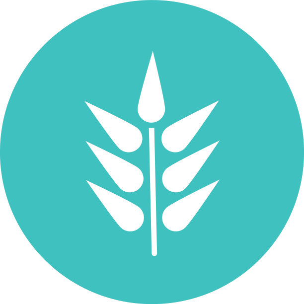 绿色的叶子块和平面风格的图标图片下载