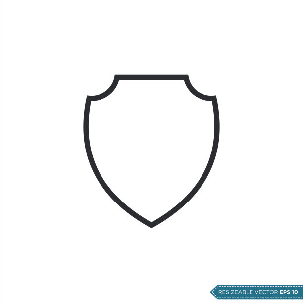 简单的盾牌图标logo模板插图设计图片下载