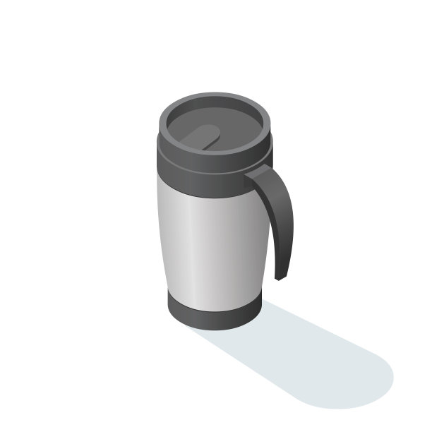 矢量等距热壶为热咖啡或茶图片下载