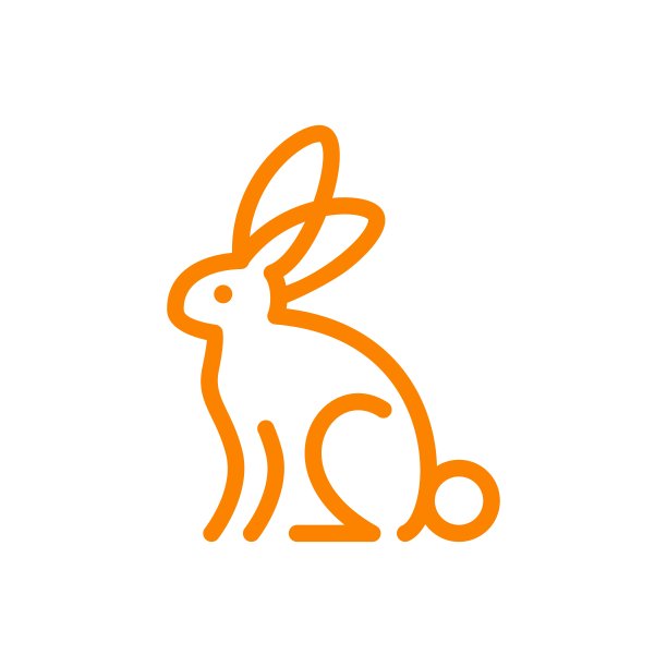 兔子兔子兔子线轮廓矢量图标插图图片下载