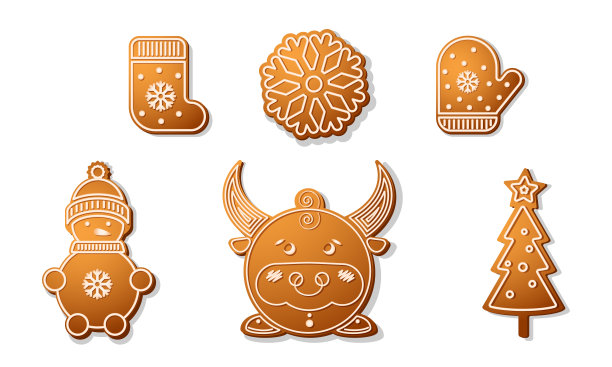 圣诞快乐。圣诞姜饼曲奇图片下载