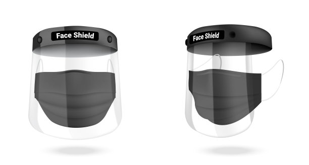 外科口罩和病毒防护隔离在白色背景上。安全呼吸、医疗保健和医疗概念设计。图片下载