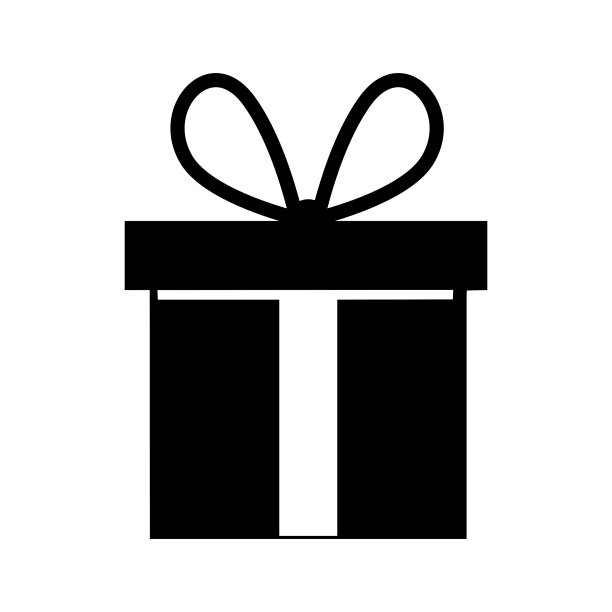 礼盒彩带图标。象形文字孤立在白色上。礼盒标志。矢量图图片下载