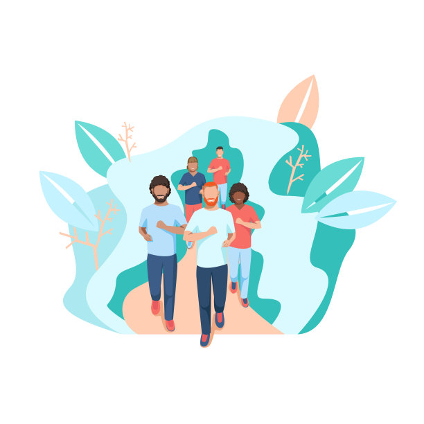 年轻人在公园里慢跑图片下载