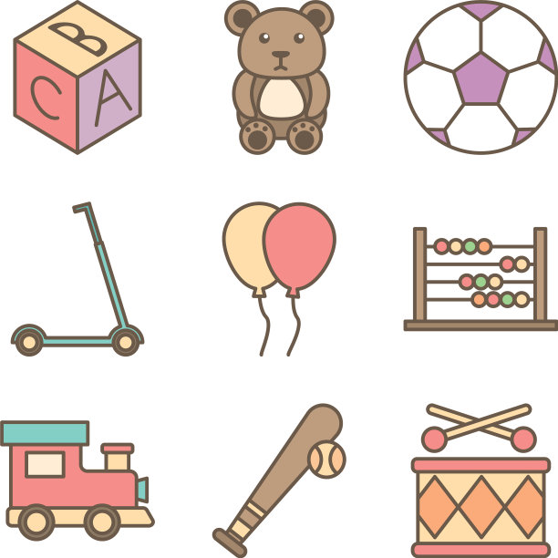 捆绑玩具套装图标图片下载