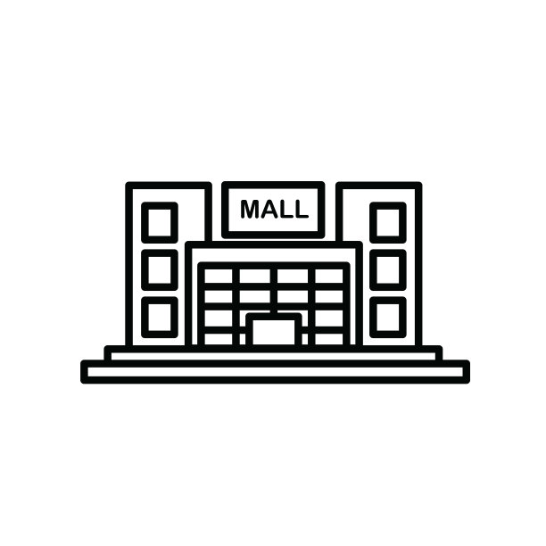 商场建筑矢量图图片下载