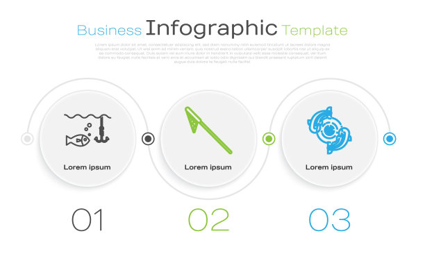 鱼钩在水中与鱼，渔网和鱼。业务信息模板。向量图片下载