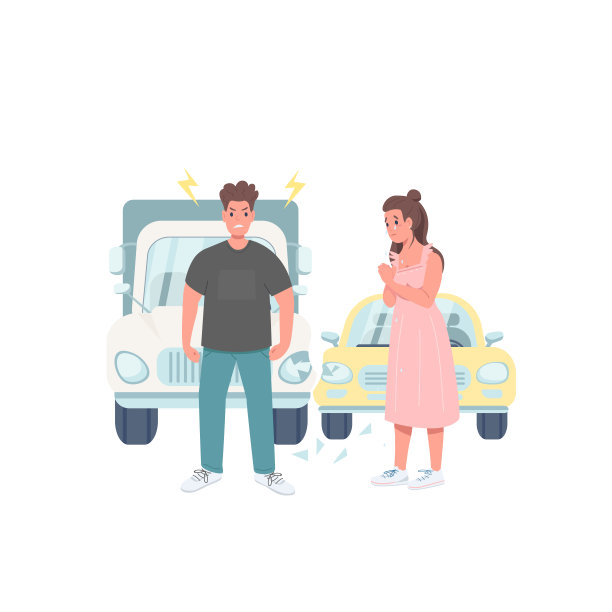 损坏的汽车驾驶员平面颜色向量无脸的性格图片下载