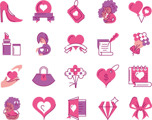 设置图标母亲节半线和颜色风格图片下载