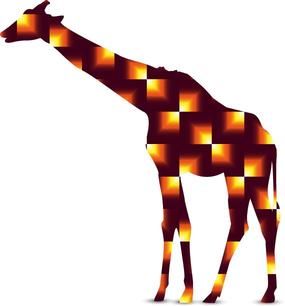 轮廓的长颈鹿图片下载