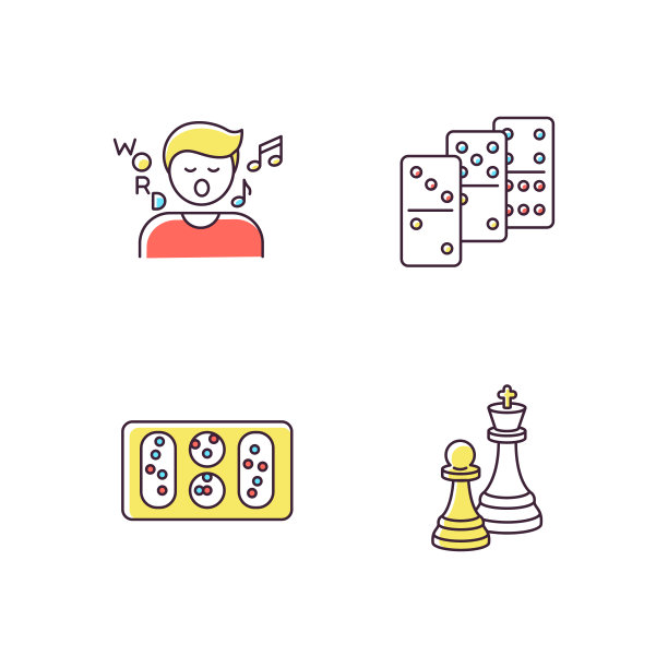 娱乐活动RGB颜色图标设置图片下载